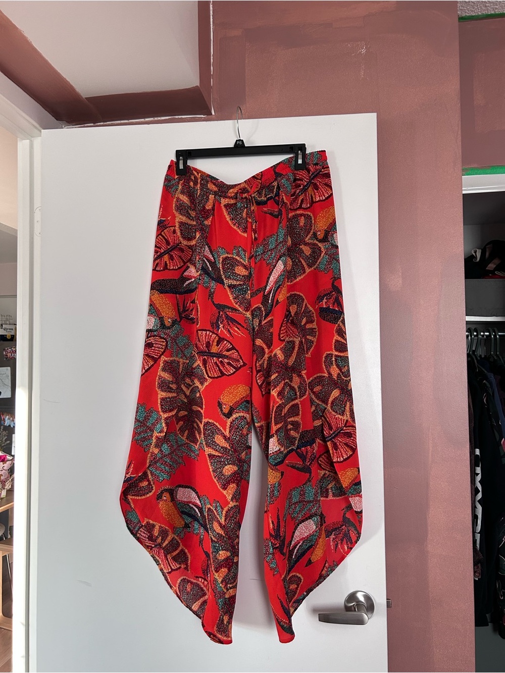 Orange boho tulip culottes